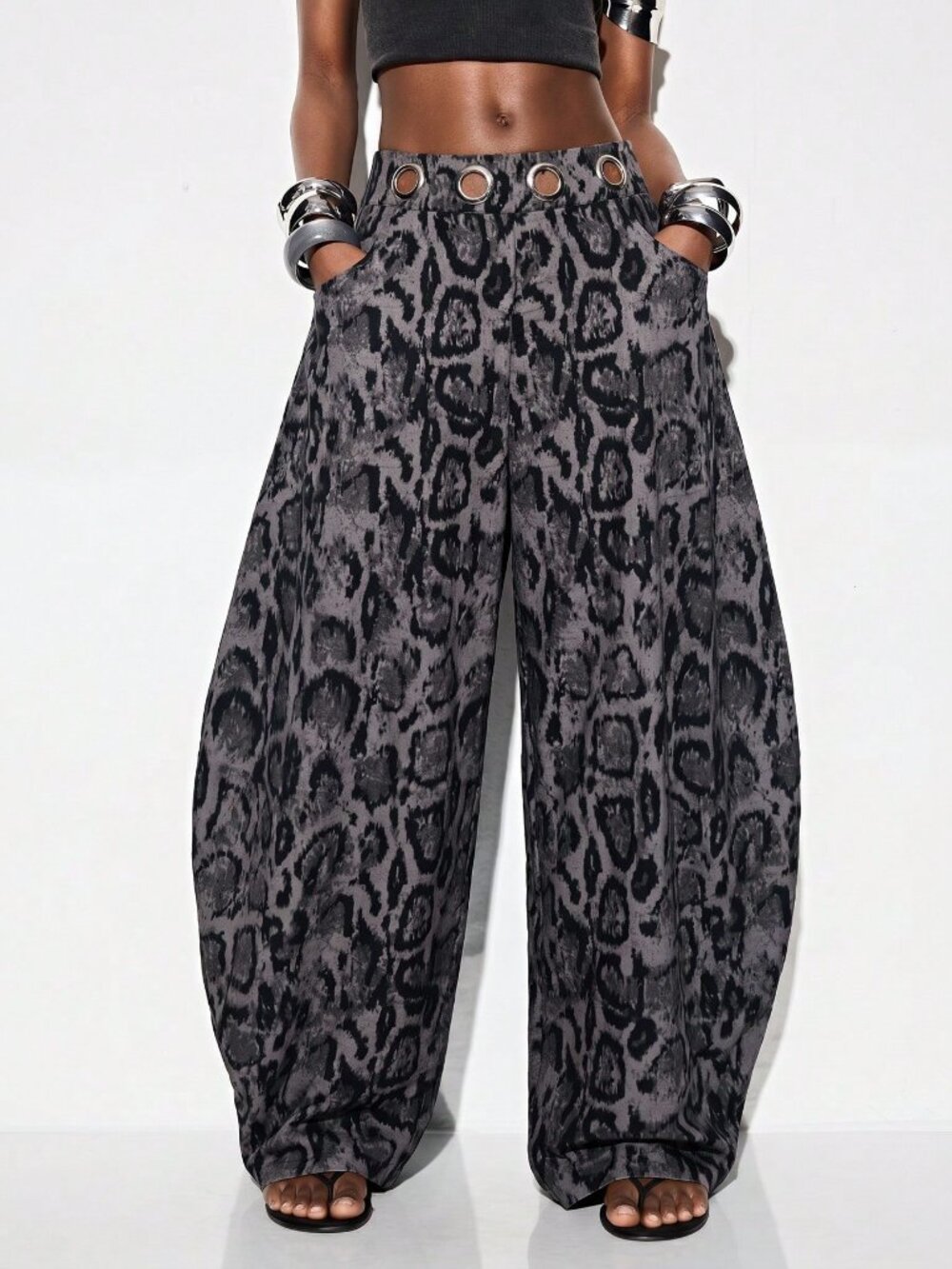 Multicolor Casual Women's Loose Extra Long Wide Leg Pants